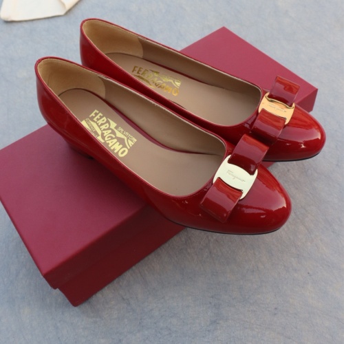 Replica Salvatore Ferragamo Flat Shoes For Women #1099066 $96.00 USD for Wholesale