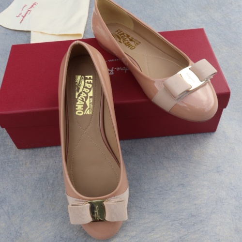 Replica Salvatore Ferragamo Flat Shoes For Women #1099073 $96.00 USD for Wholesale
