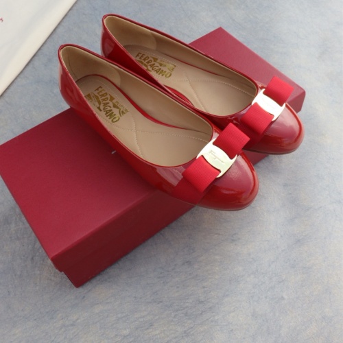 Replica Salvatore Ferragamo Flat Shoes For Women #1099076 $96.00 USD for Wholesale