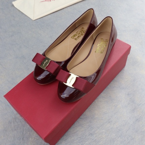 Replica Salvatore Ferragamo Flat Shoes For Women #1099077 $96.00 USD for Wholesale