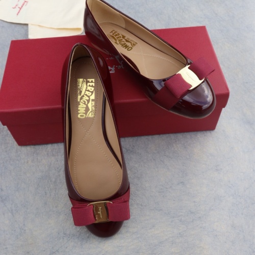 Replica Salvatore Ferragamo Flat Shoes For Women #1099077 $96.00 USD for Wholesale
