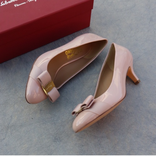 Replica Salvatore Ferragamo High-Heeled Shoes For Women #1099081 $96.00 USD for Wholesale
