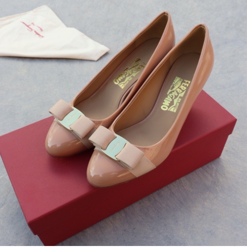 Replica Salvatore Ferragamo High-Heeled Shoes For Women #1099083 $96.00 USD for Wholesale