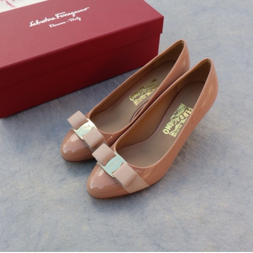Replica Salvatore Ferragamo High-Heeled Shoes For Women #1099083 $96.00 USD for Wholesale