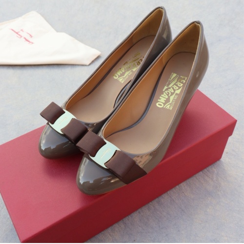 Replica Salvatore Ferragamo High-Heeled Shoes For Women #1099085 $96.00 USD for Wholesale