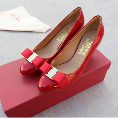 Replica Salvatore Ferragamo High-Heeled Shoes For Women #1099086 $96.00 USD for Wholesale