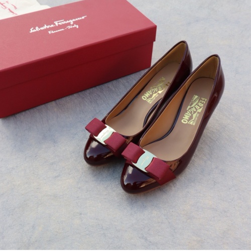 Replica Salvatore Ferragamo High-Heeled Shoes For Women #1099087 $96.00 USD for Wholesale