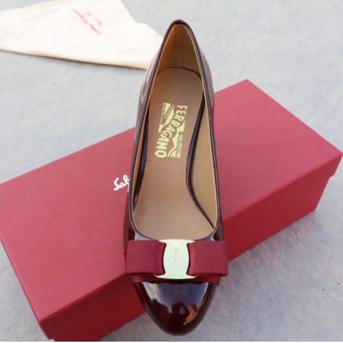 Replica Salvatore Ferragamo High-Heeled Shoes For Women #1099087 $96.00 USD for Wholesale