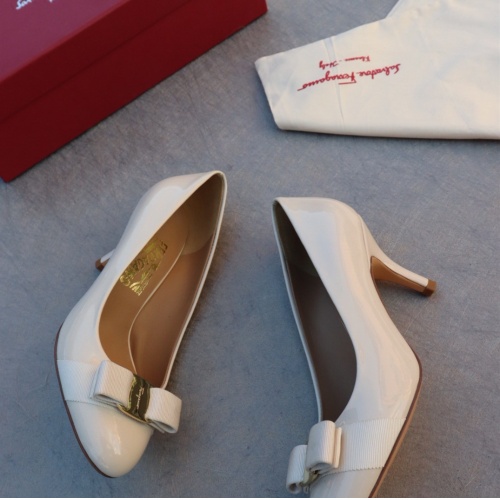 Replica Salvatore Ferragamo High-Heeled Shoes For Women #1099090 $96.00 USD for Wholesale