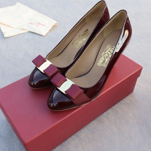 Replica Salvatore Ferragamo High-Heeled Shoes For Women #1099096 $96.00 USD for Wholesale