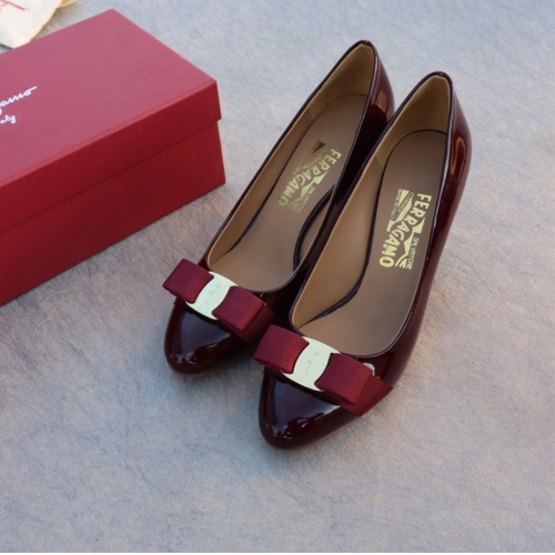 Replica Salvatore Ferragamo High-Heeled Shoes For Women #1099096 $96.00 USD for Wholesale