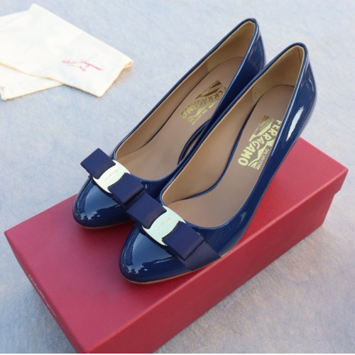 Replica Salvatore Ferragamo High-Heeled Shoes For Women #1099097 $96.00 USD for Wholesale