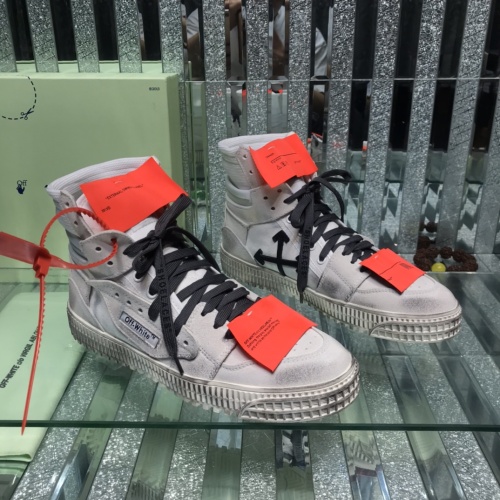 Replica Off-White High Tops Shoes For Men #1099185 $105.00 USD for Wholesale