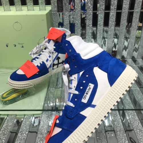 Replica Off-White High Tops Shoes For Men #1099187 $105.00 USD for Wholesale