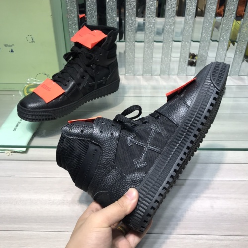 Replica Off-White High Tops Shoes For Men #1099207 $105.00 USD for Wholesale