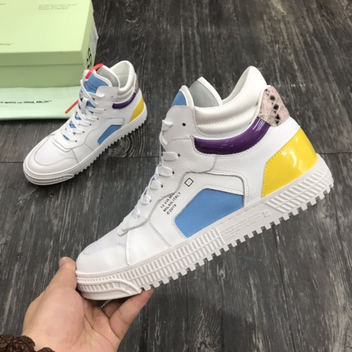 Off-White High Tops Shoes For Men #1099216 $102.00 USD, Wholesale Replica Off-White High Tops Shoes