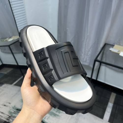 Replica Balmain Slippers For Men #1099399 $60.00 USD for Wholesale