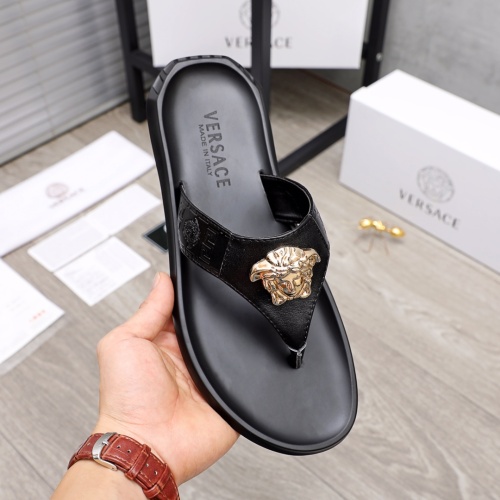 Replica Versace Slippers For Men #1099576 $42.00 USD for Wholesale