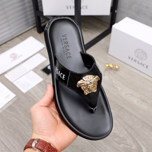 Replica Versace Slippers For Men #1099577 $42.00 USD for Wholesale