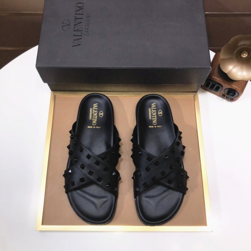 Replica Valentino Slippers For Men #1099643 $82.00 USD for Wholesale