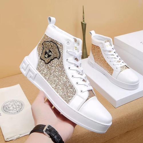 Replica Versace High Tops Shoes For Men #1099953 $88.00 USD for Wholesale