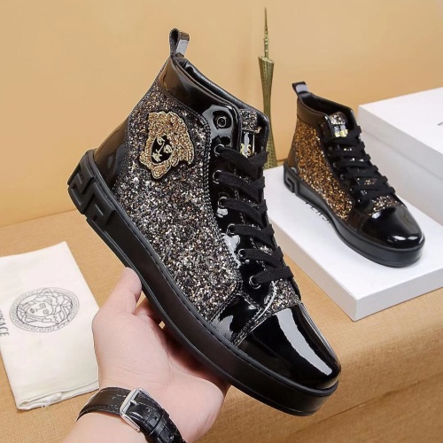 Replica Versace High Tops Shoes For Men #1099954 $88.00 USD for Wholesale
