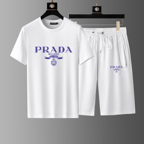 Prada Tracksuits Short Sleeved For Men #1100026 $52.00 USD, Wholesale Replica Prada Tracksuits