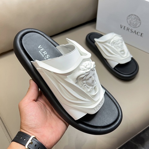 Replica Versace Slippers For Men #1100140 $56.00 USD for Wholesale