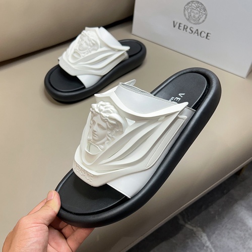 Replica Versace Slippers For Men #1100140 $56.00 USD for Wholesale