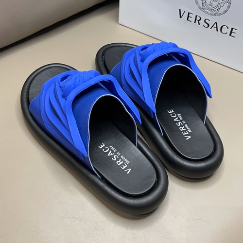 Replica Versace Slippers For Men #1100143 $56.00 USD for Wholesale
