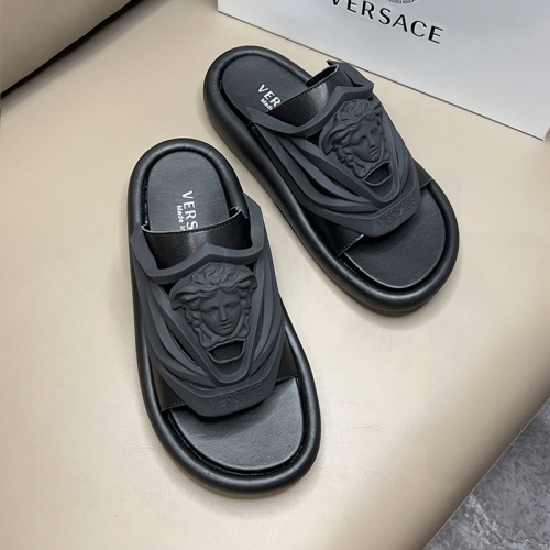 Replica Versace Slippers For Men #1100144 $56.00 USD for Wholesale