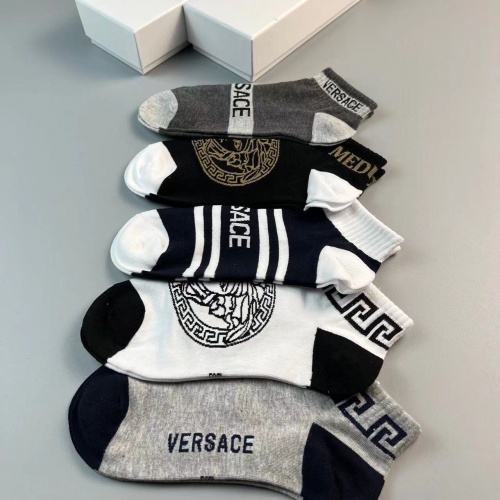 Replica Versace Socks For Men #1100459 $24.00 USD for Wholesale