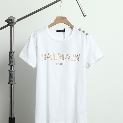 Balmain T-Shirts Short Sleeved For Women #1100926 $34.00 USD, Wholesale Replica Balmain T-Shirts