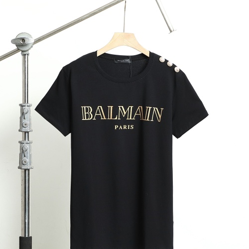 Balmain T-Shirts Short Sleeved For Women #1100927 $34.00 USD, Wholesale Replica Balmain T-Shirts