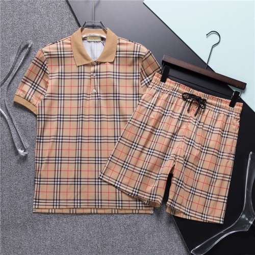 Burberry Tracksuits Short Sleeved For Men #1101242 $48.00 USD, Wholesale Replica Burberry Tracksuits