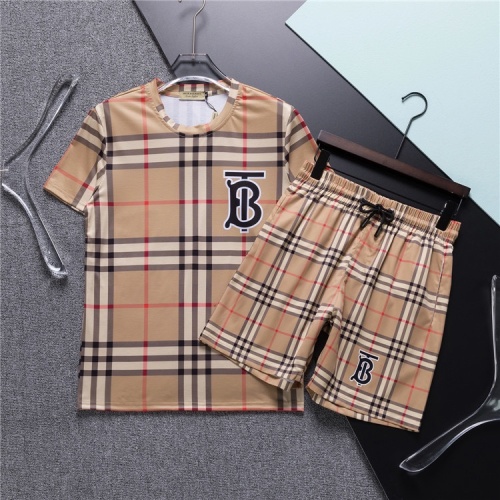 Burberry Tracksuits Short Sleeved For Men #1101243 $48.00 USD, Wholesale Replica Burberry Tracksuits