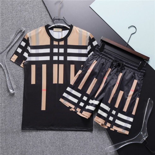 Burberry Tracksuits Short Sleeved For Men #1101244 $48.00 USD, Wholesale Replica Burberry Tracksuits