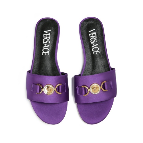Replica Versace Slippers For Women #1101859 $82.00 USD for Wholesale