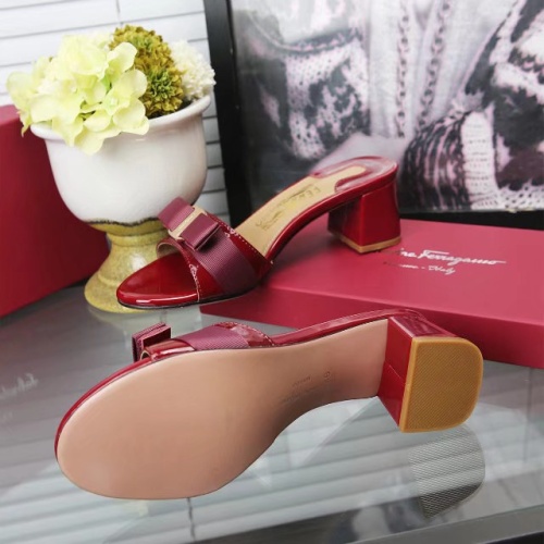 Replica Salvatore Ferragamo Slippers For Women #1102296 $82.00 USD for Wholesale