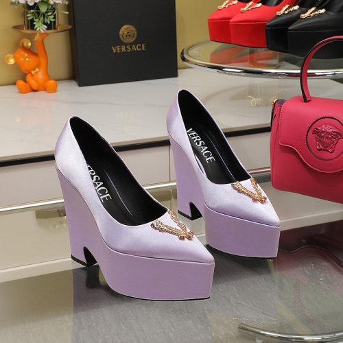 Replica Versace High-Heeled Shoes For Women #1102410 $130.00 USD for Wholesale