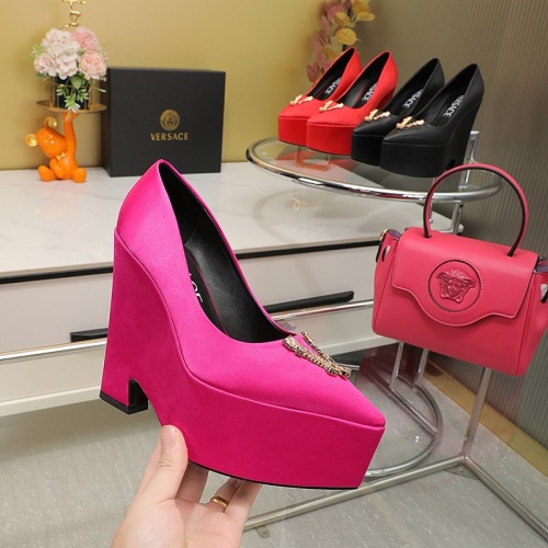 Replica Versace High-Heeled Shoes For Women #1102411 $130.00 USD for Wholesale
