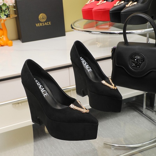 Replica Versace High-Heeled Shoes For Women #1102414 $130.00 USD for Wholesale