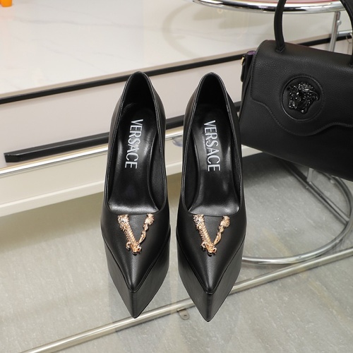 Replica Versace High-Heeled Shoes For Women #1102415 $130.00 USD for Wholesale