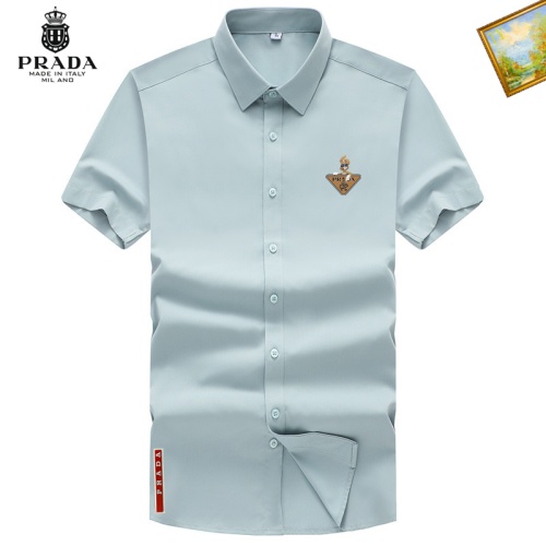 Prada Shirts Short Sleeved For Men #1102438 $38.00 USD, Wholesale Replica Prada Shirts