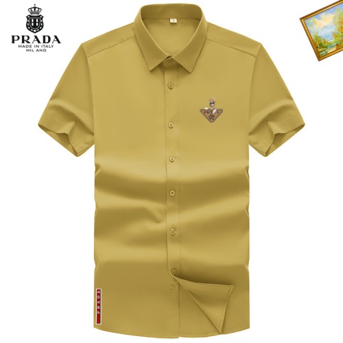 Prada Shirts Short Sleeved For Men #1102441 $38.00 USD, Wholesale Replica Prada Shirts