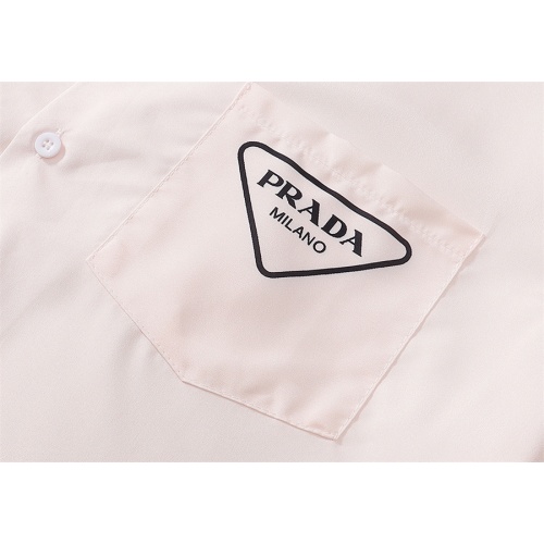 Replica Prada Shirts Short Sleeved For Men #1102705 $27.00 USD for Wholesale