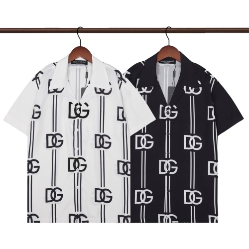 Replica Dolce & Gabbana D&G Shirts Short Sleeved For Men #1102715 $27.00 USD for Wholesale