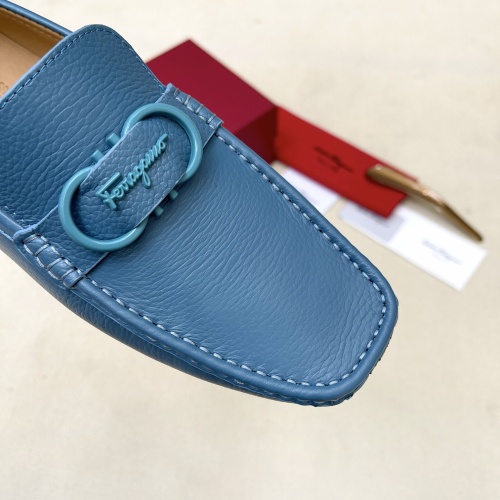 Replica Salvatore Ferragamo Leather Shoes For Men #1104241 $112.00 USD for Wholesale