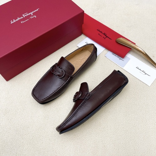 Salvatore Ferragamo Leather Shoes For Men #1104242 $112.00 USD, Wholesale Replica Salvatore Ferragamo Leather Shoes