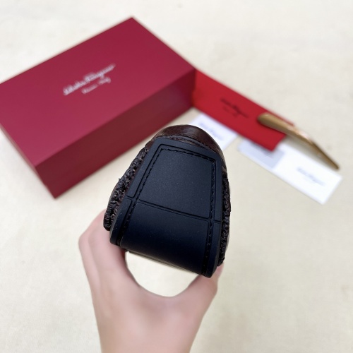 Replica Salvatore Ferragamo Leather Shoes For Men #1104242 $112.00 USD for Wholesale